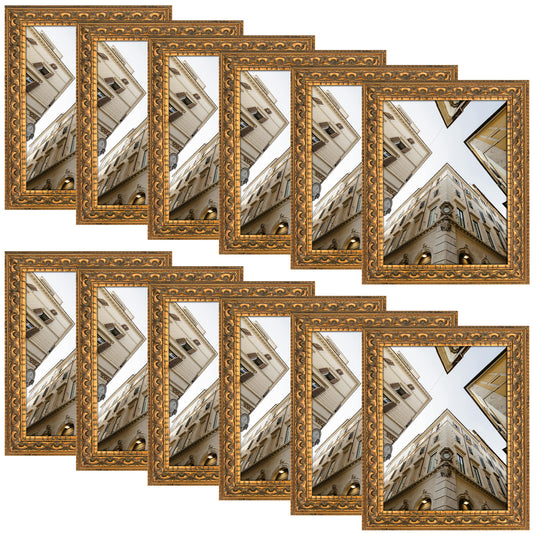 8x10 Ornate Finish Frame, Bronze Polystyrene Frame - Pack of 12