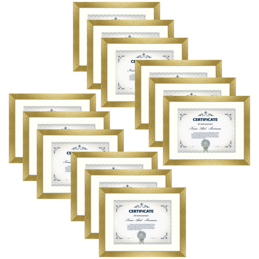 11x14 Document MDF Frame 0.71 Inch for 8.5x11 Picture - Pack of 12