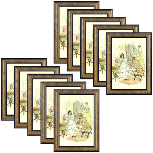 8x12 Poster Frame Dark Gold Brown & Bronze - Pack of 10