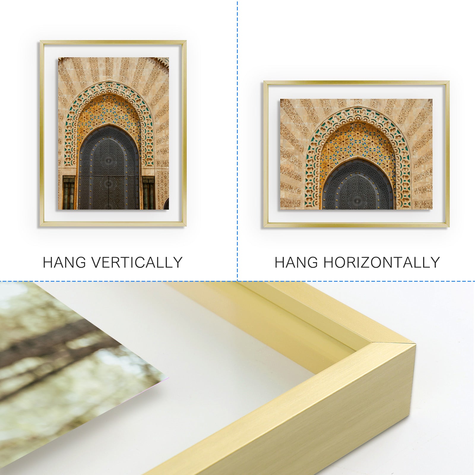 Classic Gold. Picture Frames hot Gold. Custom Frames for Wall Art. Custom 11x14 5x7. Traditional Custom Frames. Gold Classic Frame For Art.