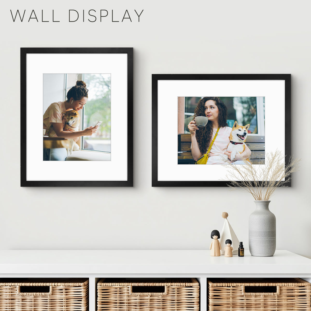 16x20 MDF Frame 0.71 Inch for 11x14 Picture with White Mat- Pack of 6 Picture Frames Golden State Art