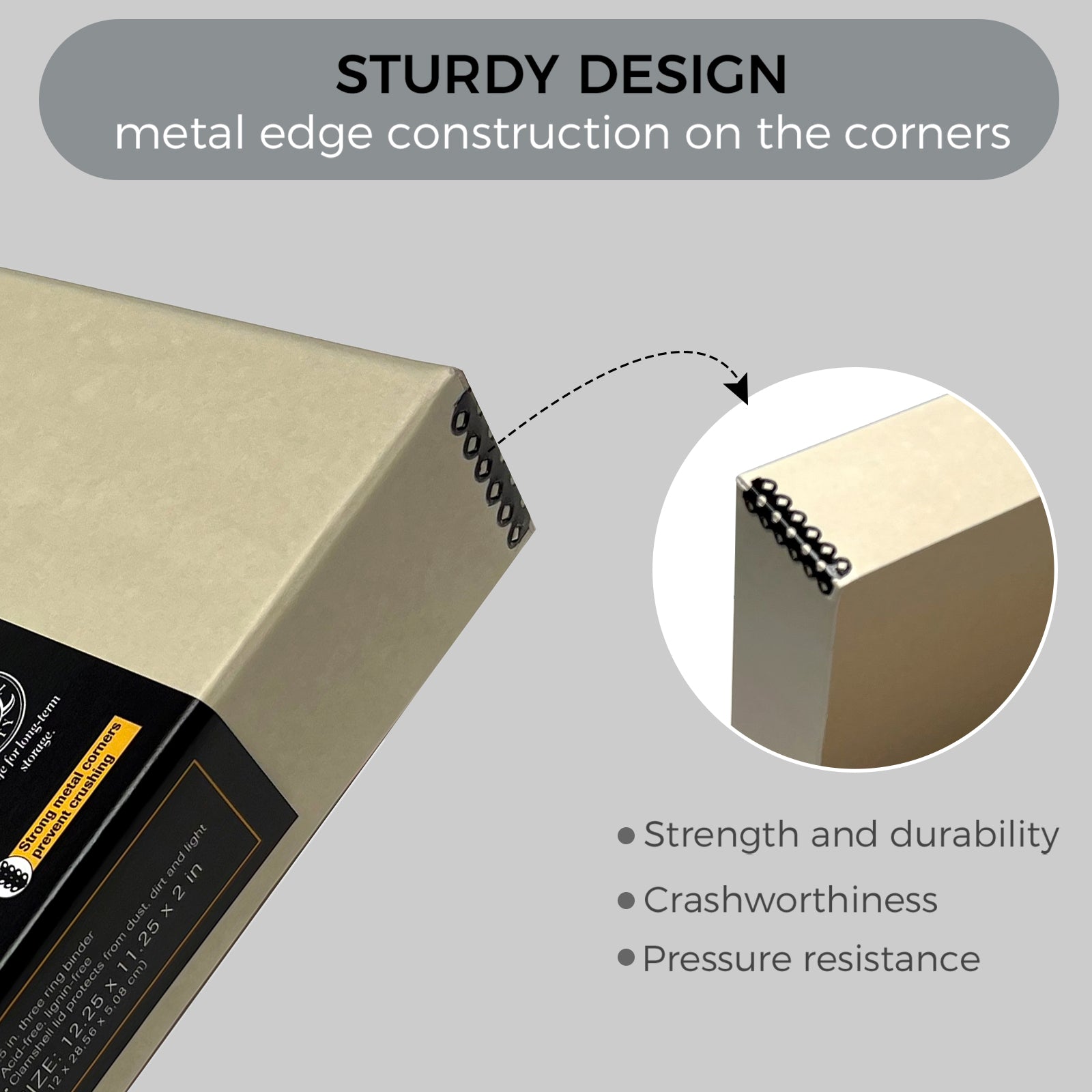 3-Ring BoxBinder Storage Box with Clamshell Design