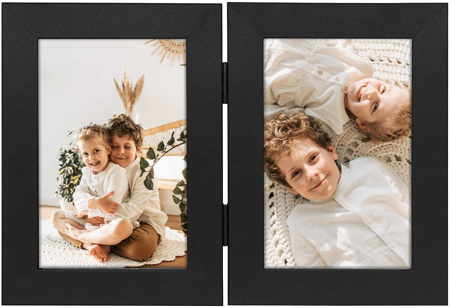 Clearance Double Picture Frame for Displays 2 Pictures 0.71 Inch - Pack of 10 Picture Frames Golden State Art