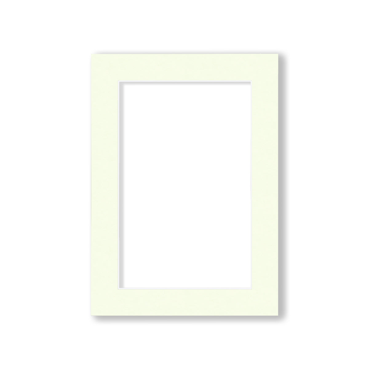 00 - 5x7 Pre-cut Matboard with Whitecore 4-PLY Ivory Turret #104