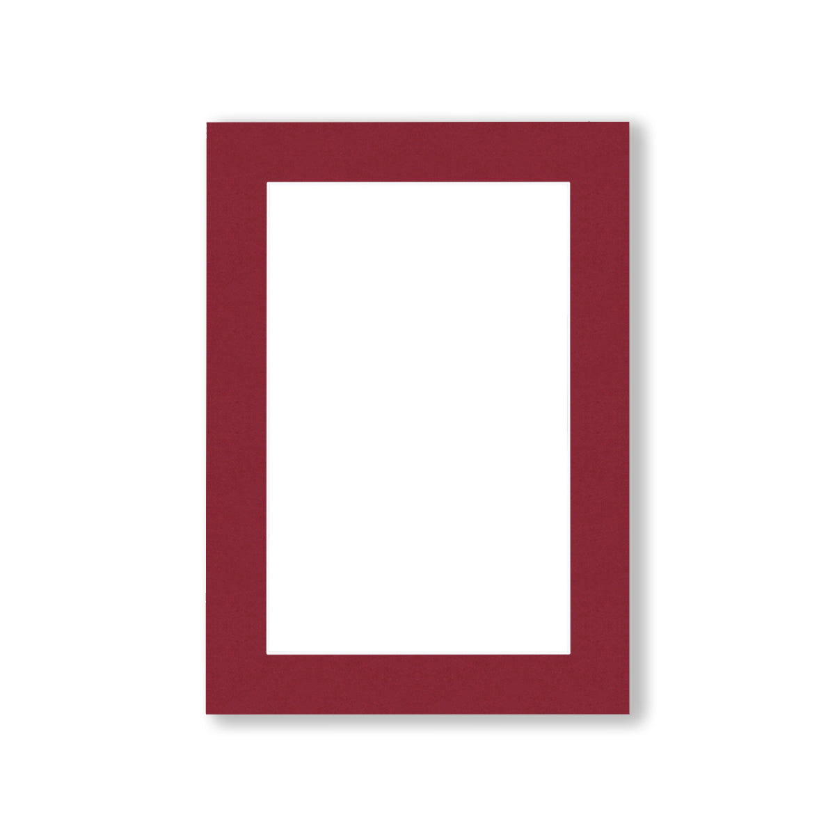 00 - 5x7 Pre-cut Matboard with Whitecore 4-PLY China Red #117