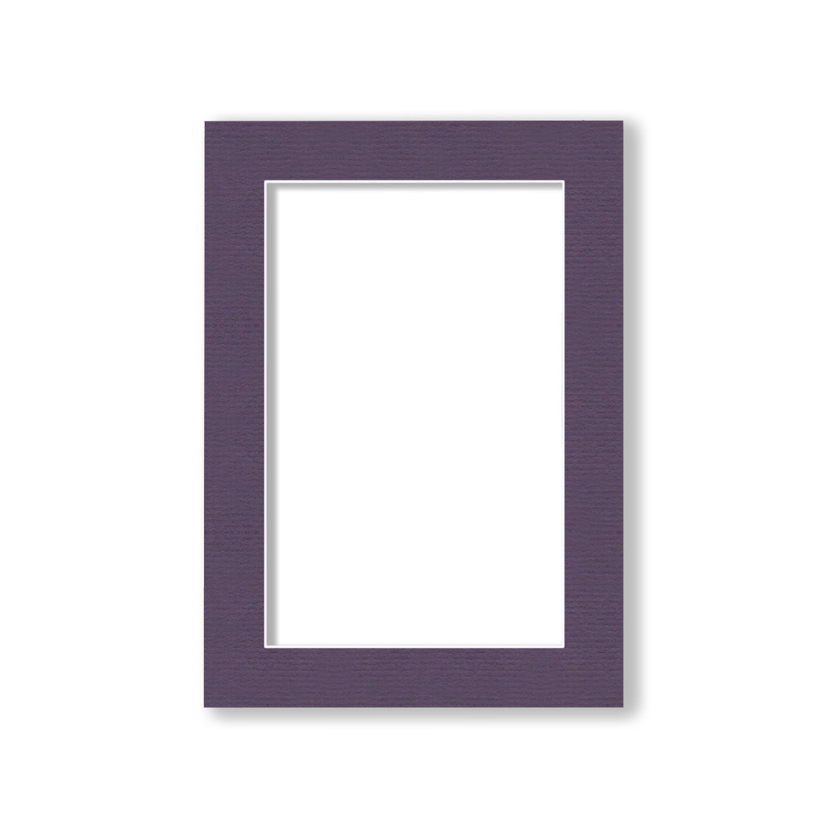 00 - 5x7 Pre-cut Matboard with Whitecore 4-PLY African Violet #122