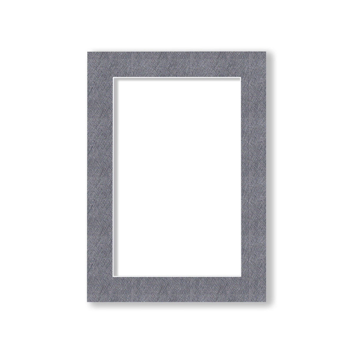 00 - 5x7 Pre-cut Matboard with Whitecore 4-PLY Silver #137