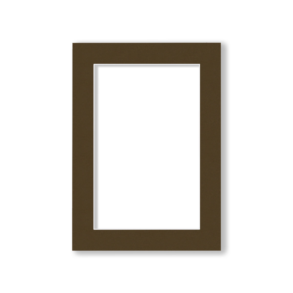 00 - 5x7 Pre-cut Matboard with Whitecore 4-PLY Well-Bred Brown #148