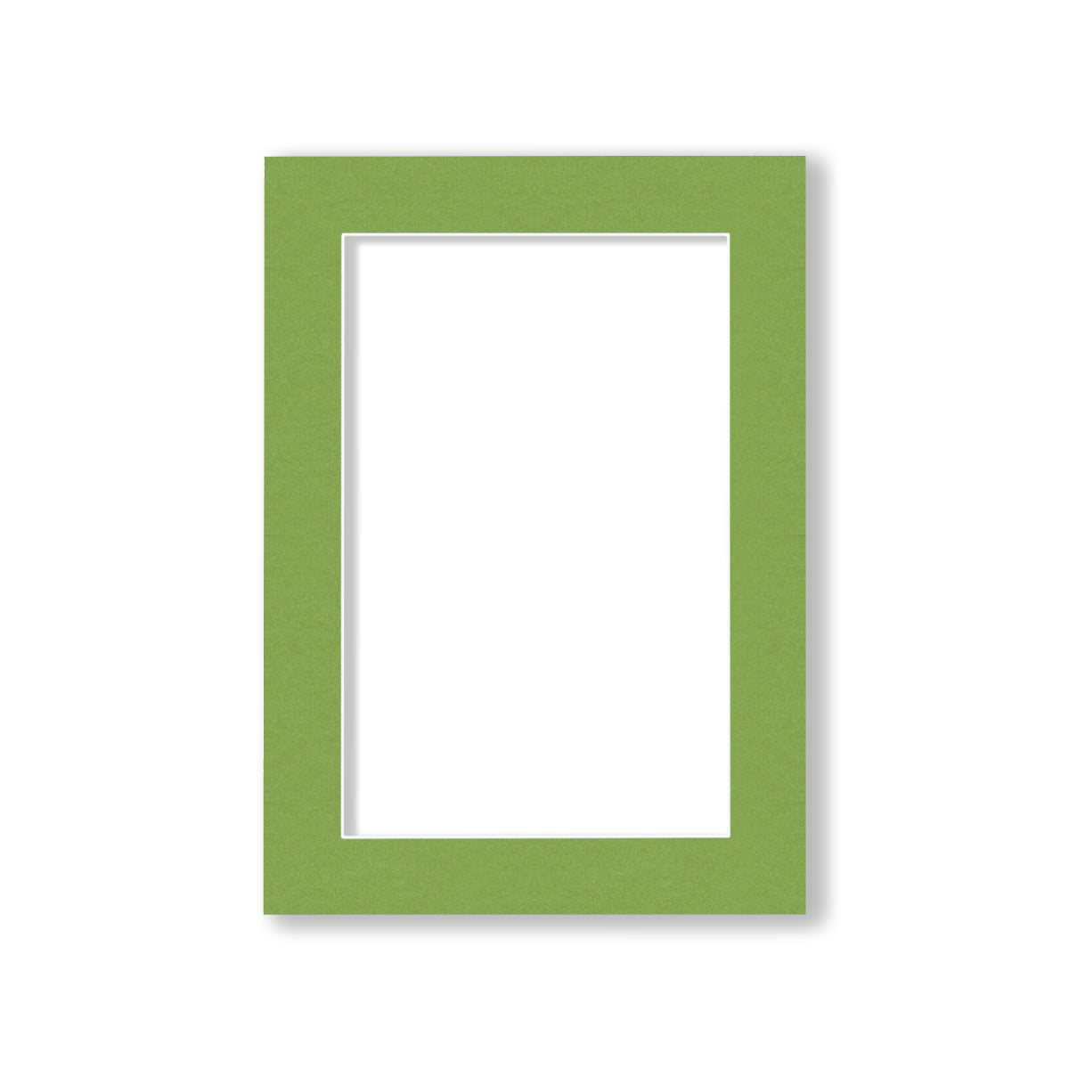 00 - 5x7 Pre-cut Matboard with Whitecore 4-PLY Organic Green #163