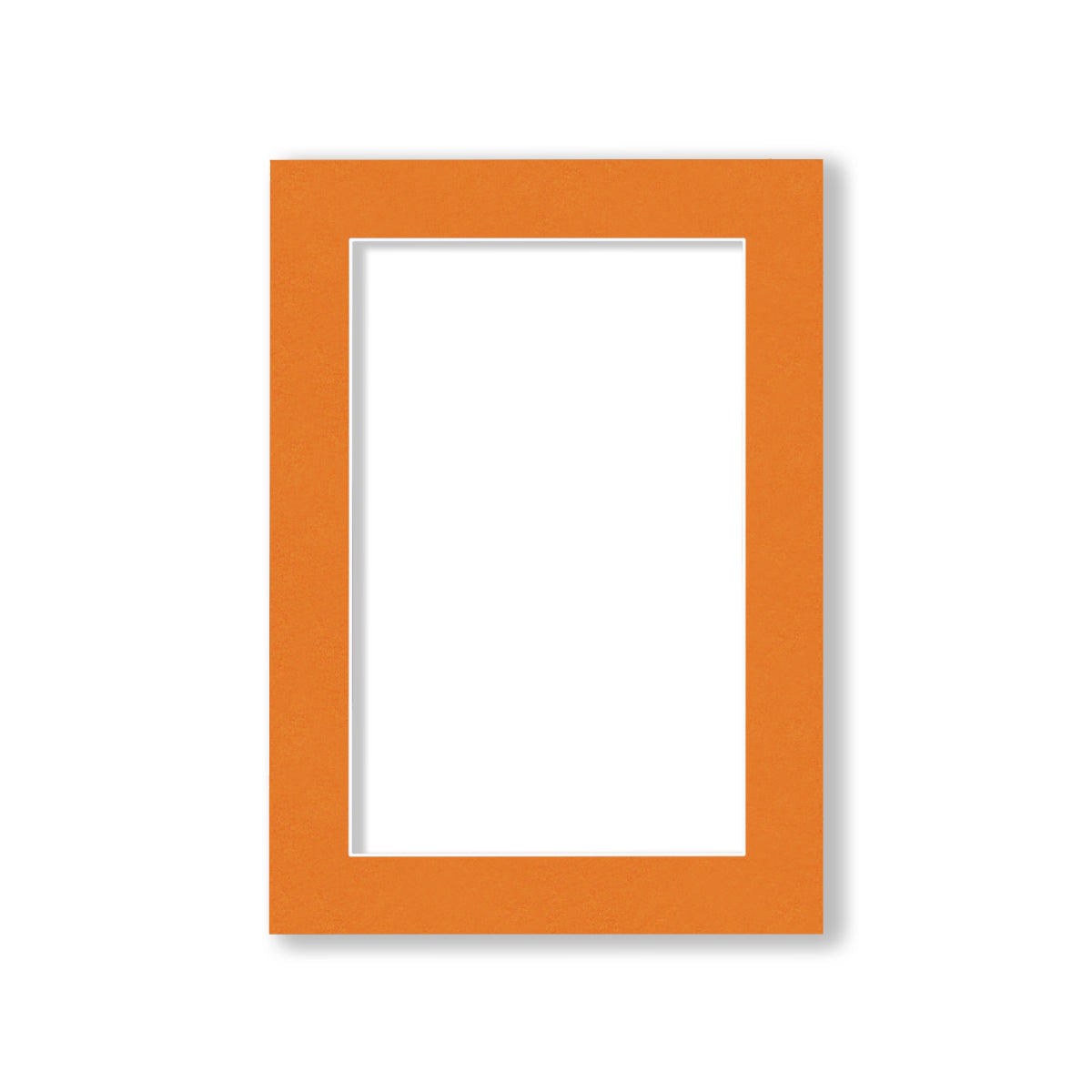 00 - 5x7 Pre-cut Matboard with Whitecore 4-PLY Orange #178