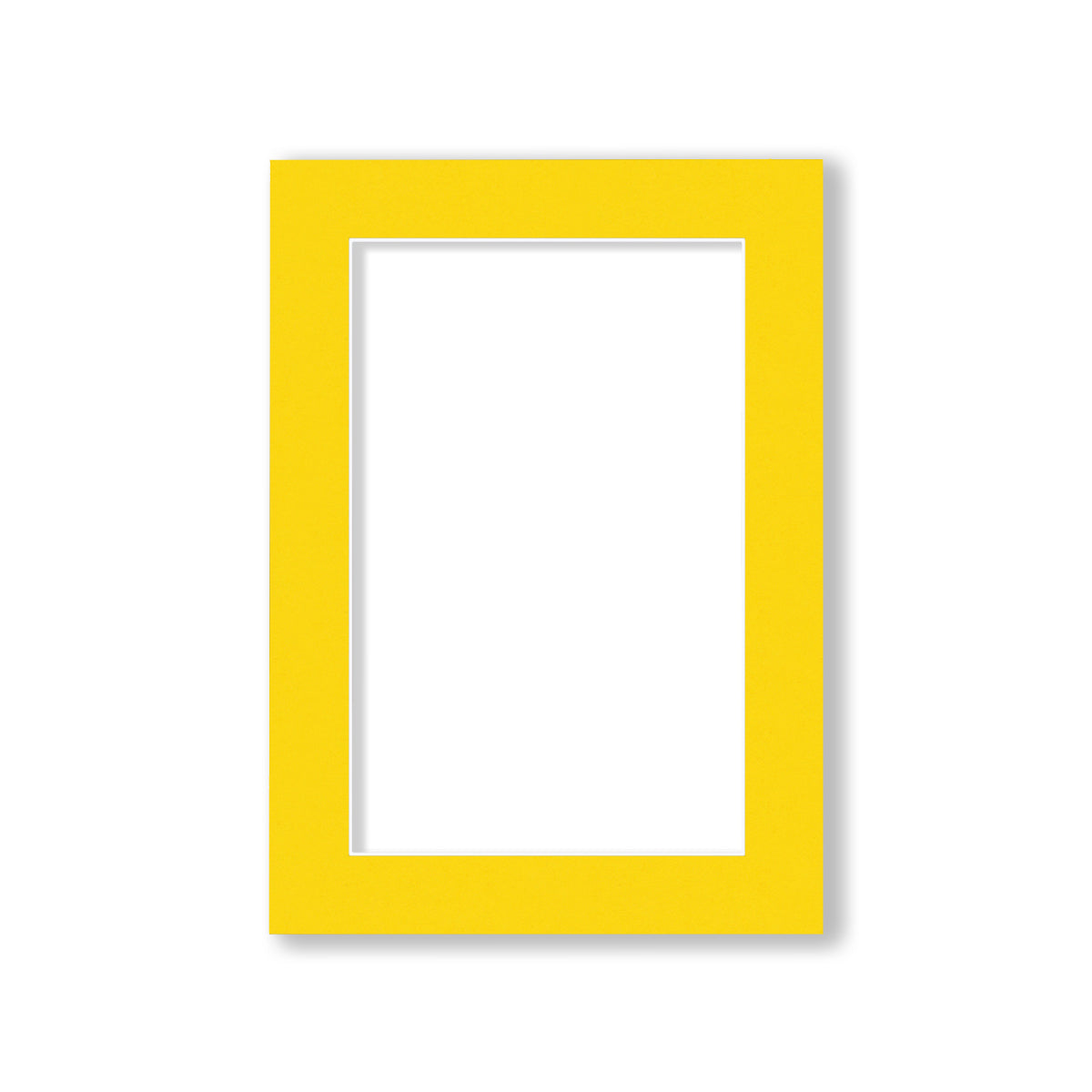 00 - 5x7 Pre-cut Matboard with Whitecore 4-PLY Deep Yellow #212