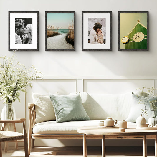 Clearance 12x16 Wood Frame 0.84 Inch for 12x16 or 8x12 Picture - Pack of 8