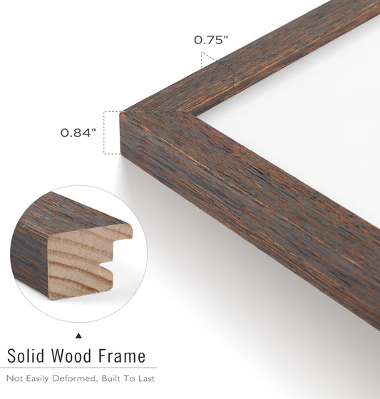 Clearance 12x12 Wood Frame 0.84 Inch for 8x8 Picture - Pack of 9