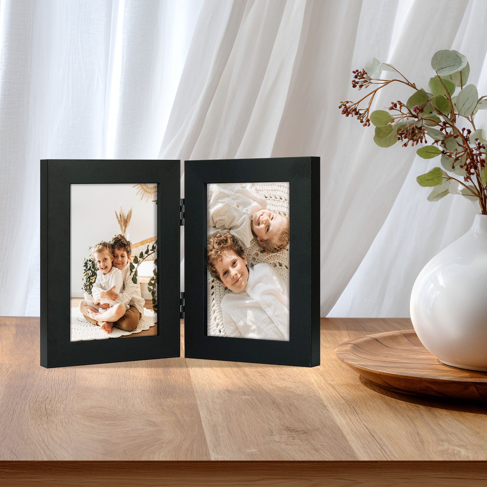 Clearance Double Picture Frame for Displays 2 Pictures 0.71 Inch - Pack of 10 Picture Frames Golden State Art