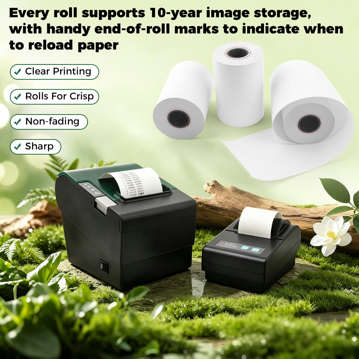 2 1/4 in. x 50 ft Thermal Paper POS Rolls(200 Rolls) Thermal paper Golden State Art