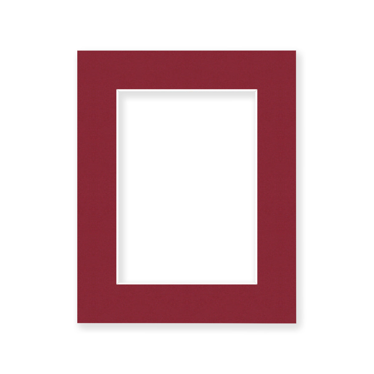 01 - 8x10 Pre-cut Matboard with Whitecore 4-PLY 5x7 China Red #117