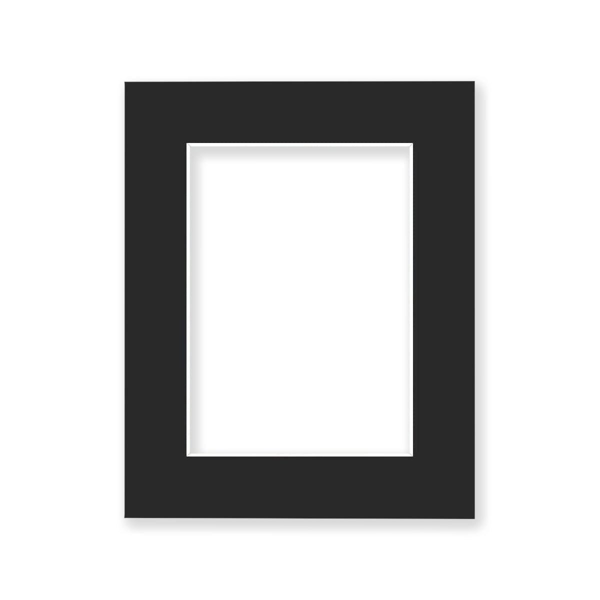 01 - 8x10 Pre-cut Matboard with Whitecore Tricom Black #142