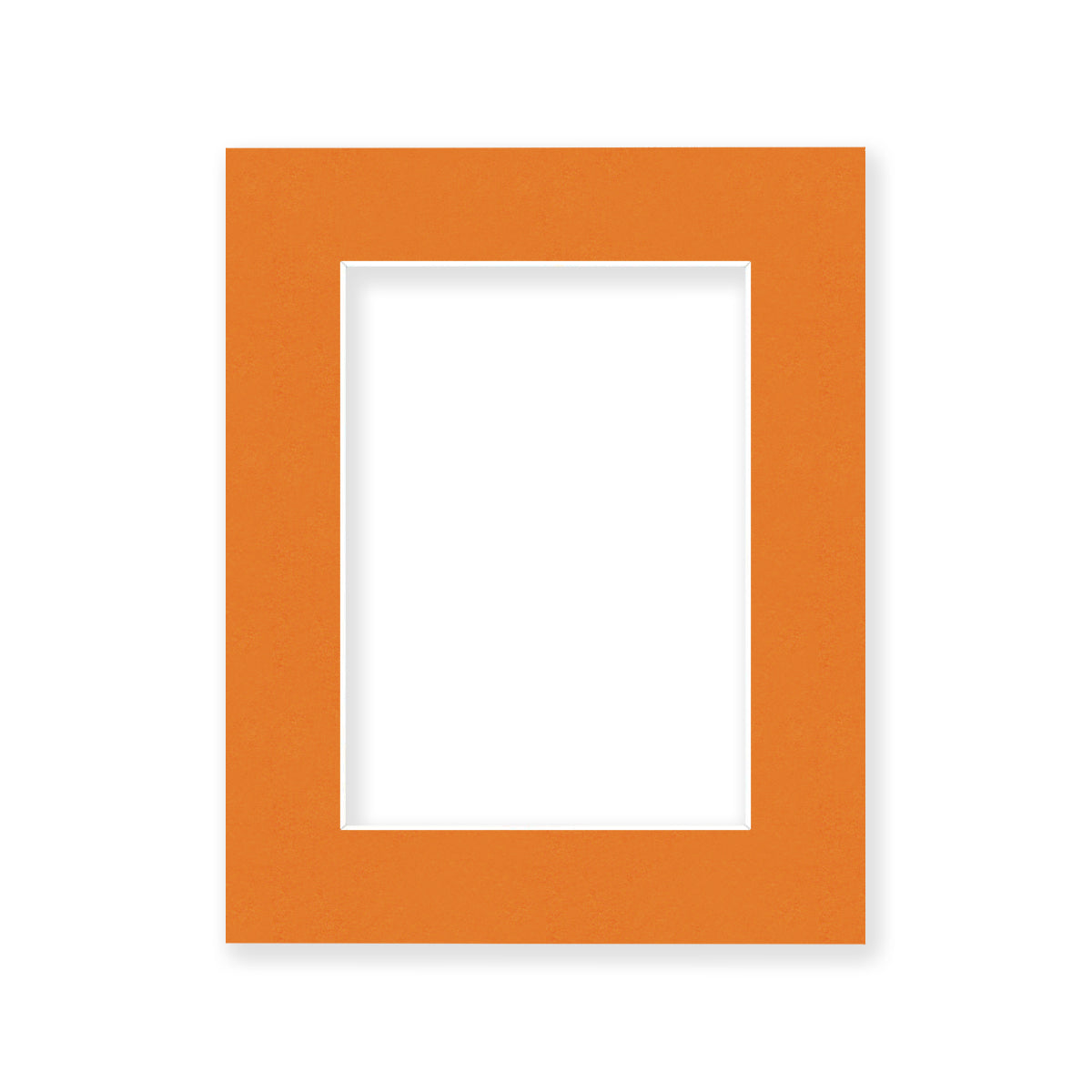 01 - 8x10 Pre-cut Matboard with Whitecore 4-PLY 5x7 Orange #178