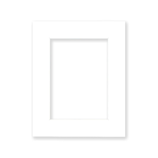 01 - 8x10 Pre-cut Matboard with Whitecore 4-PLY 5x7 White #501