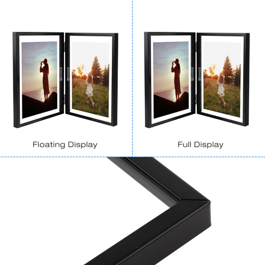 6x8 Hinged Double Frame, Floating Frame 1.02 in.-Pack Of 12
