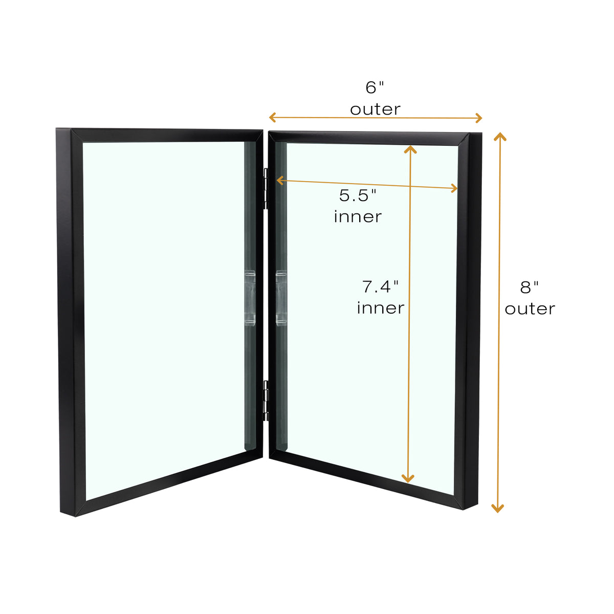Hinged Floating Frame Golden State Art Hinged Double Floating Picture Frame Set of 12 ¨C ...