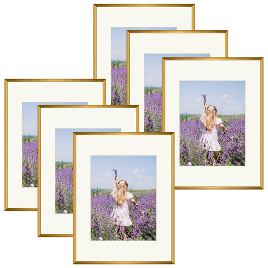 12x16 Diploma Aluminum Frame 0.75 Inch for 8.5x11 Picture - Pack of 6