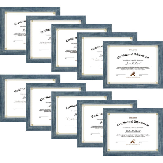 8.5x11 Diploma MDF Frame 0.71 Inch for 8.5x11 Picture - Pack of 10