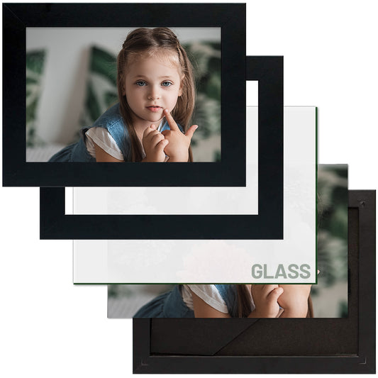 BOGO 5x7 Black MDF Frame 0.71 Inch for 5x7 Picture - Pack of 10