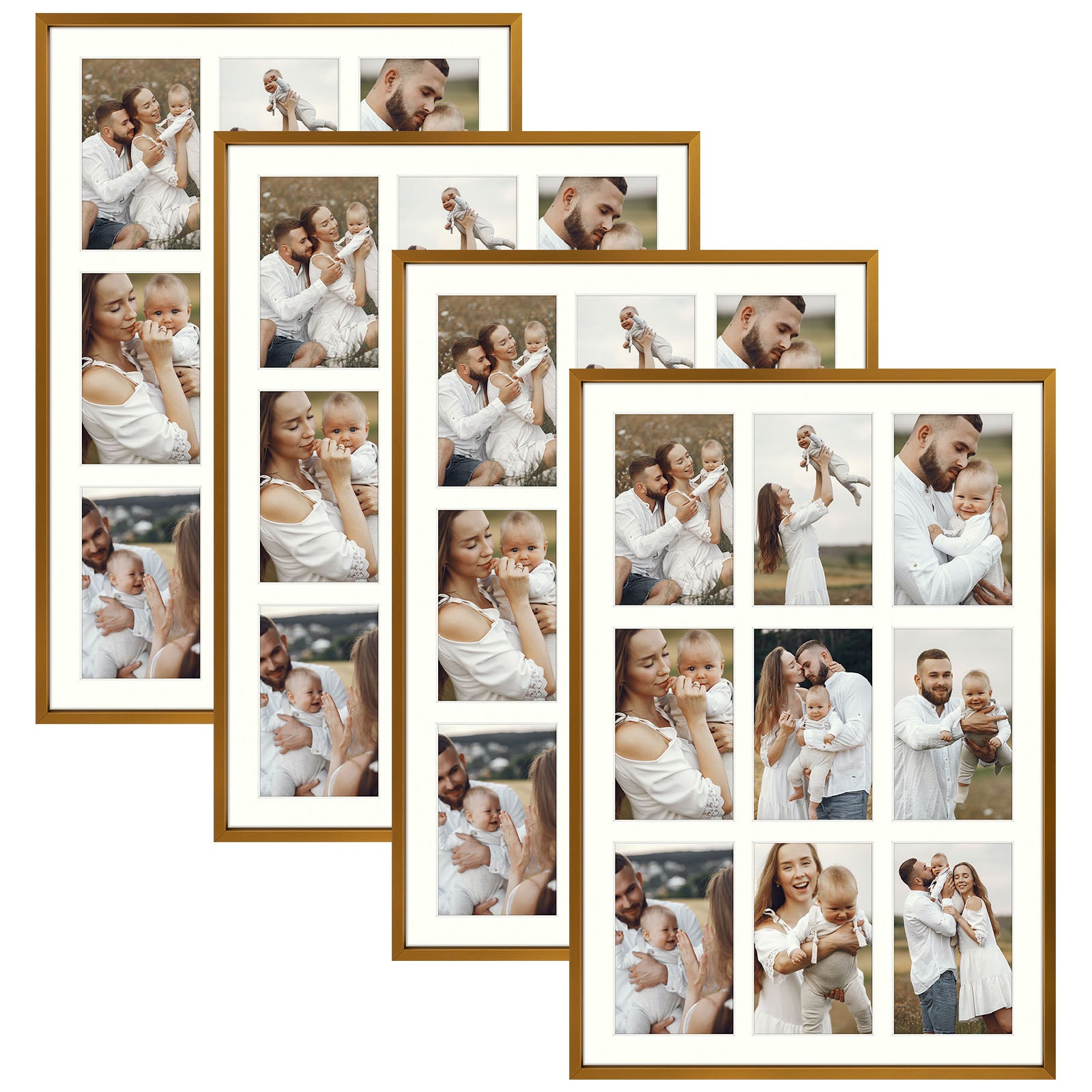 4 Pack/13.6x19.7 Matted to 4x6/Bronze