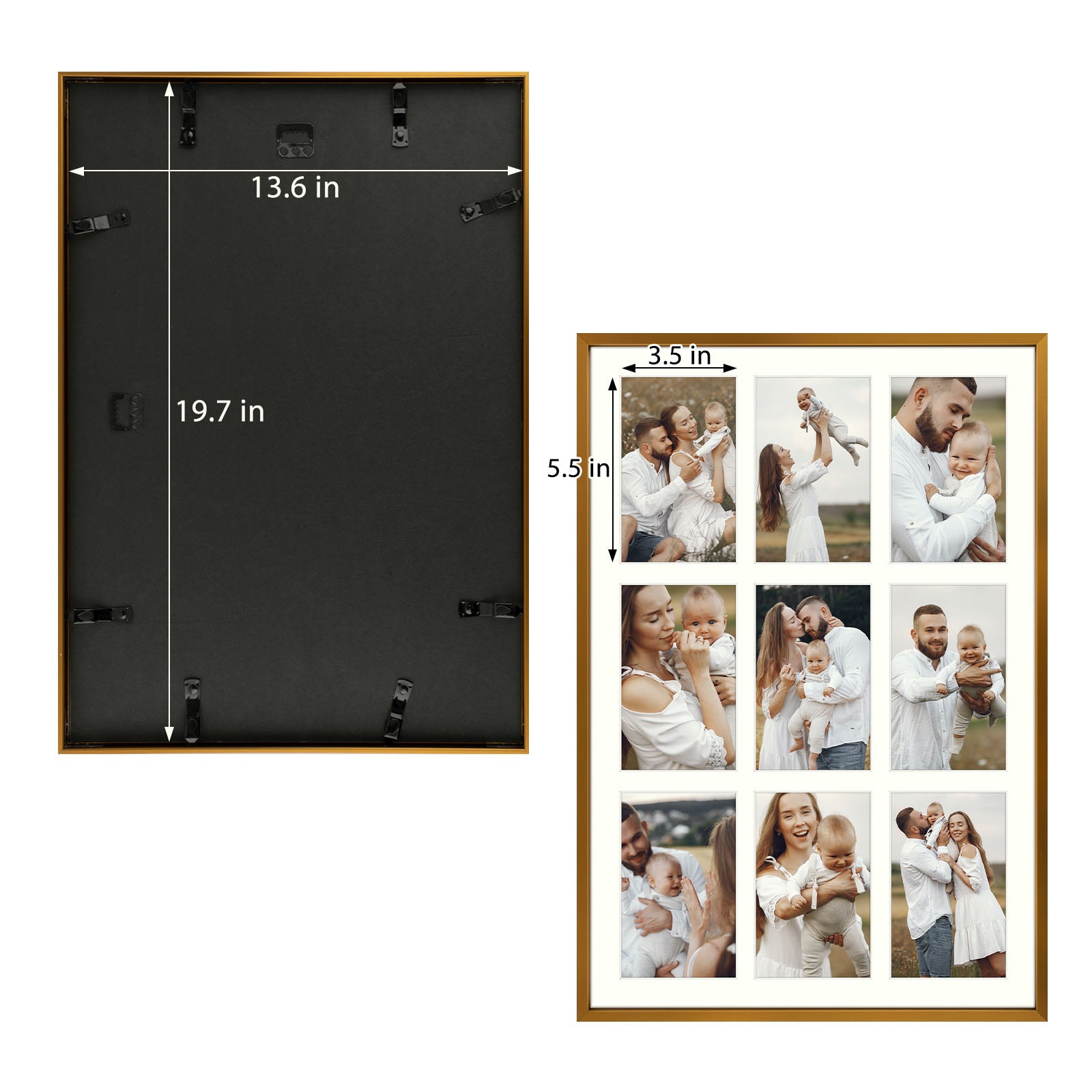 4 Pack/13.6x19.7 Matted to 4x6/Bronze