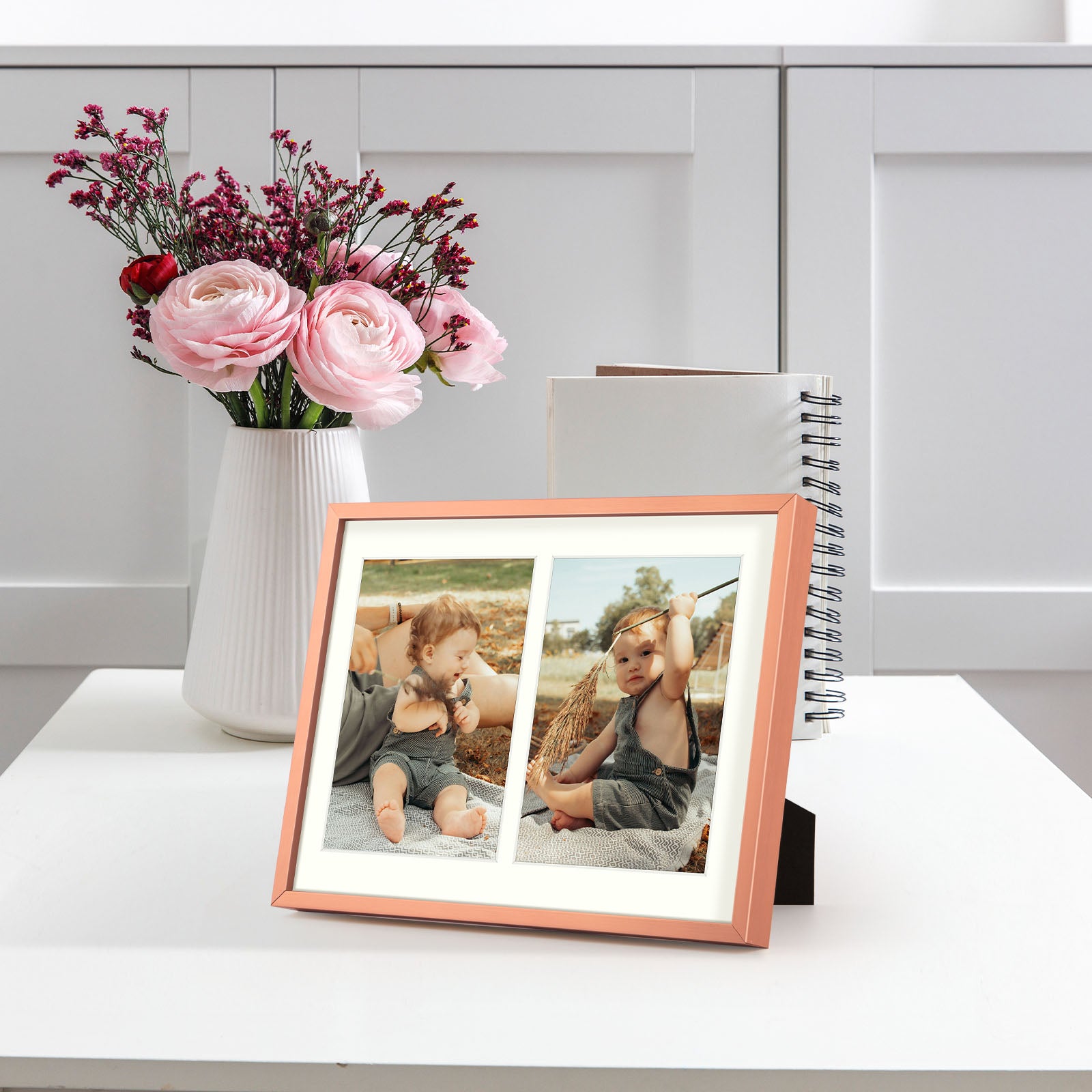 8 Pack/8.5x11 Matted to 5x7/Rose Gold