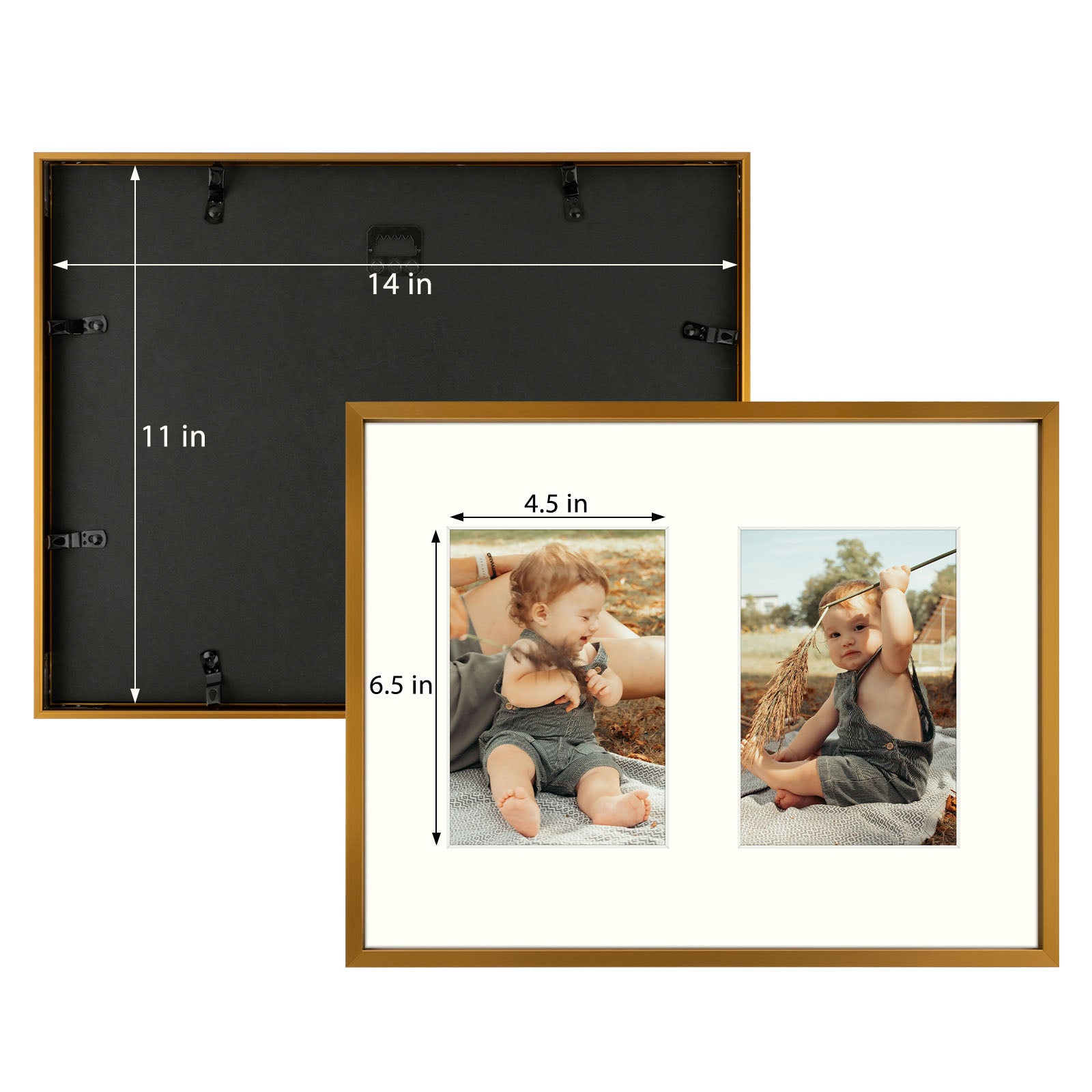 6 Pack/11x14 Matted to 5x7/Bronze