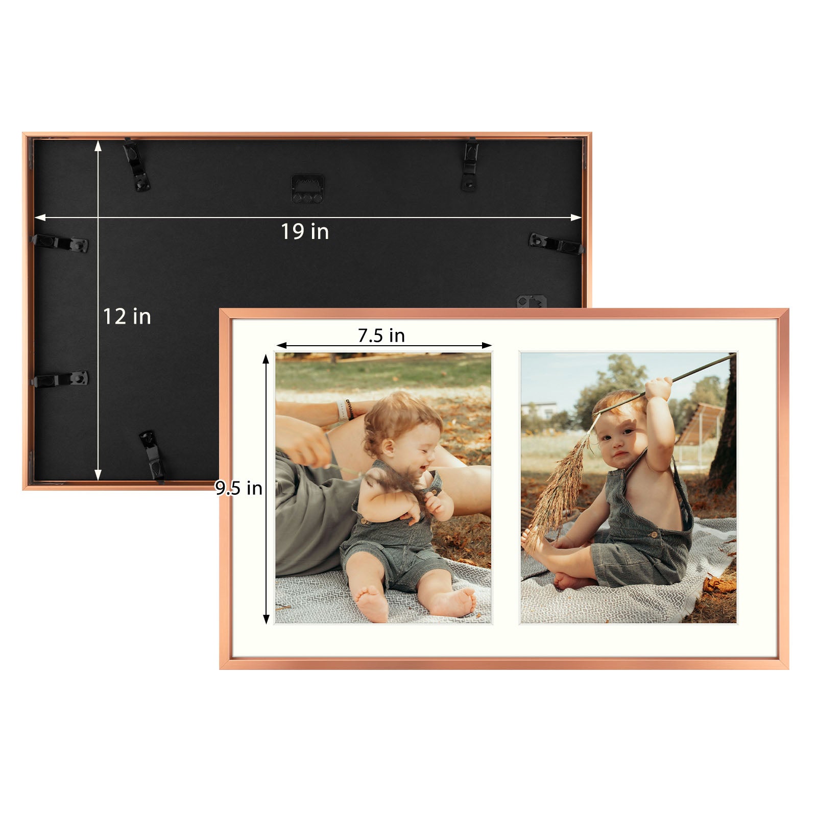 6 Pack/12x19 Matted to 8x10/Rose Gold