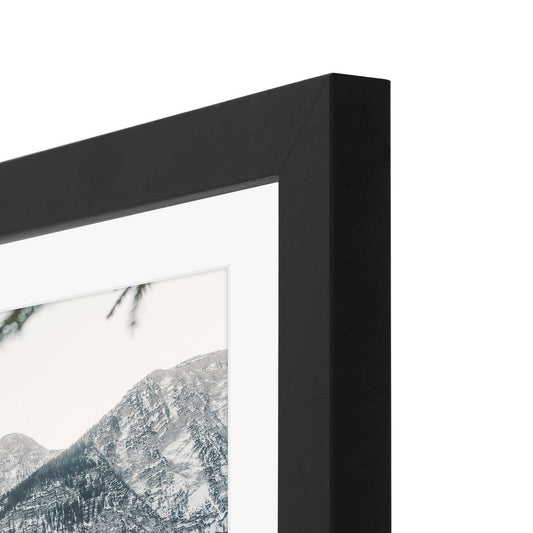 MDF Picture Frames with White Mat and Real Glass