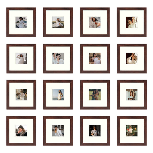 BOGO 8x8 MDF Frame 0.71 Inch for 4x4 Picture - Pack of 16