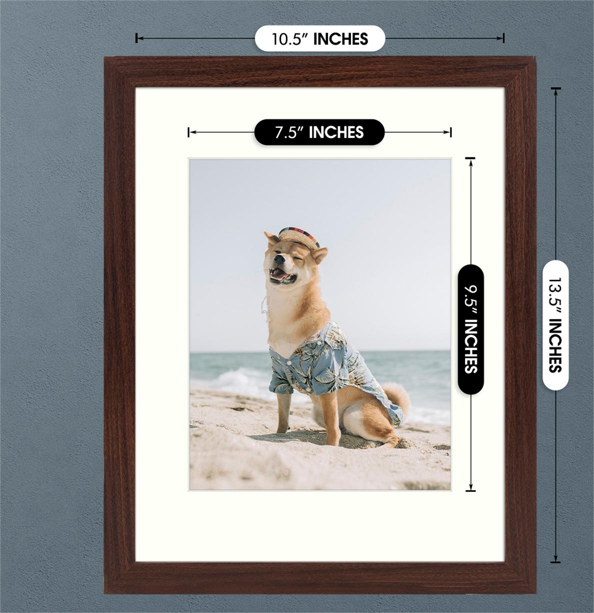 11x14 Picture Frame for 8x10 Photo with Ivory Mat and Real Glass (8 Pack) Picture Frame GSA