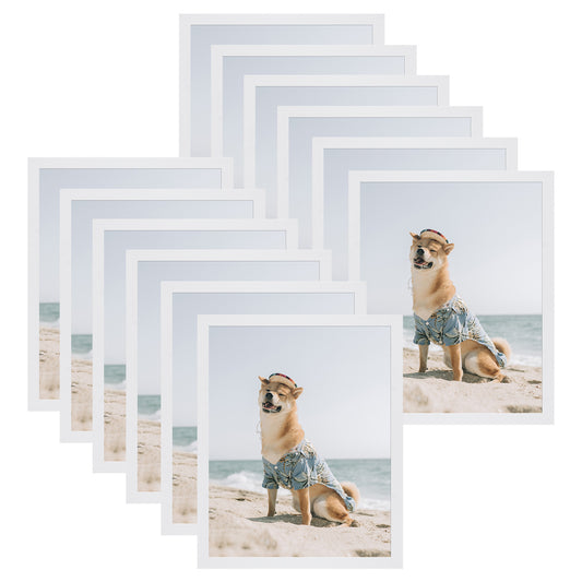 11x14 Picture Frame for 8x10 Photo with Ivory Mat and Real Glass (12 Pack) Picture Frame Golden State Art