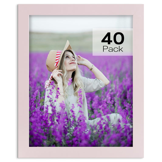 8x10 Pink Picture Frame with Plexiglass-Pack of 40