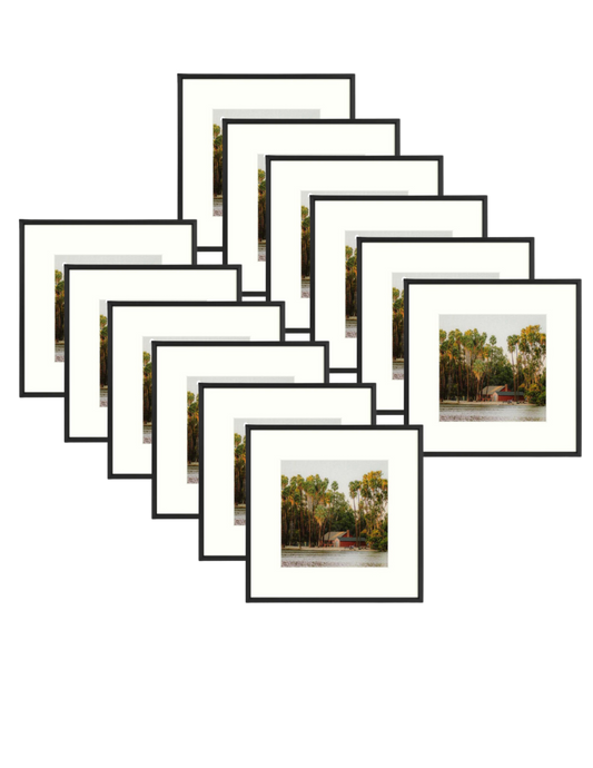 12x12 Aluminum Frame 0.99 Inch for 8x8 Picture - Pack of 12