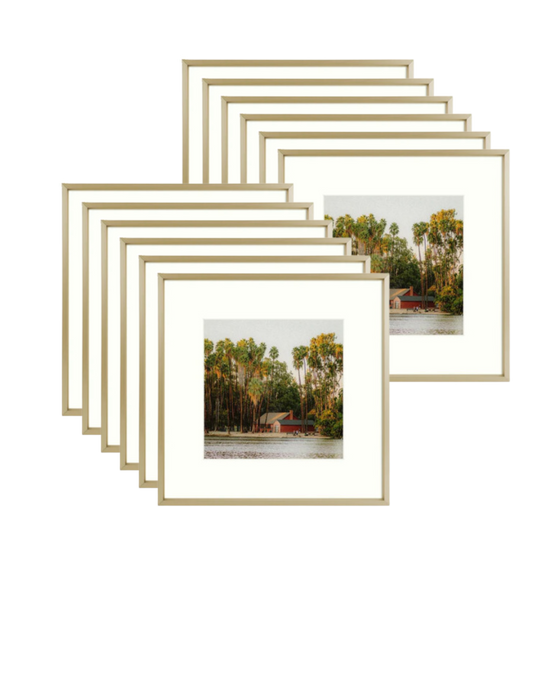 12x12 Aluminum Frame 0.99 Inch for 8x8 Picture - Pack of 12