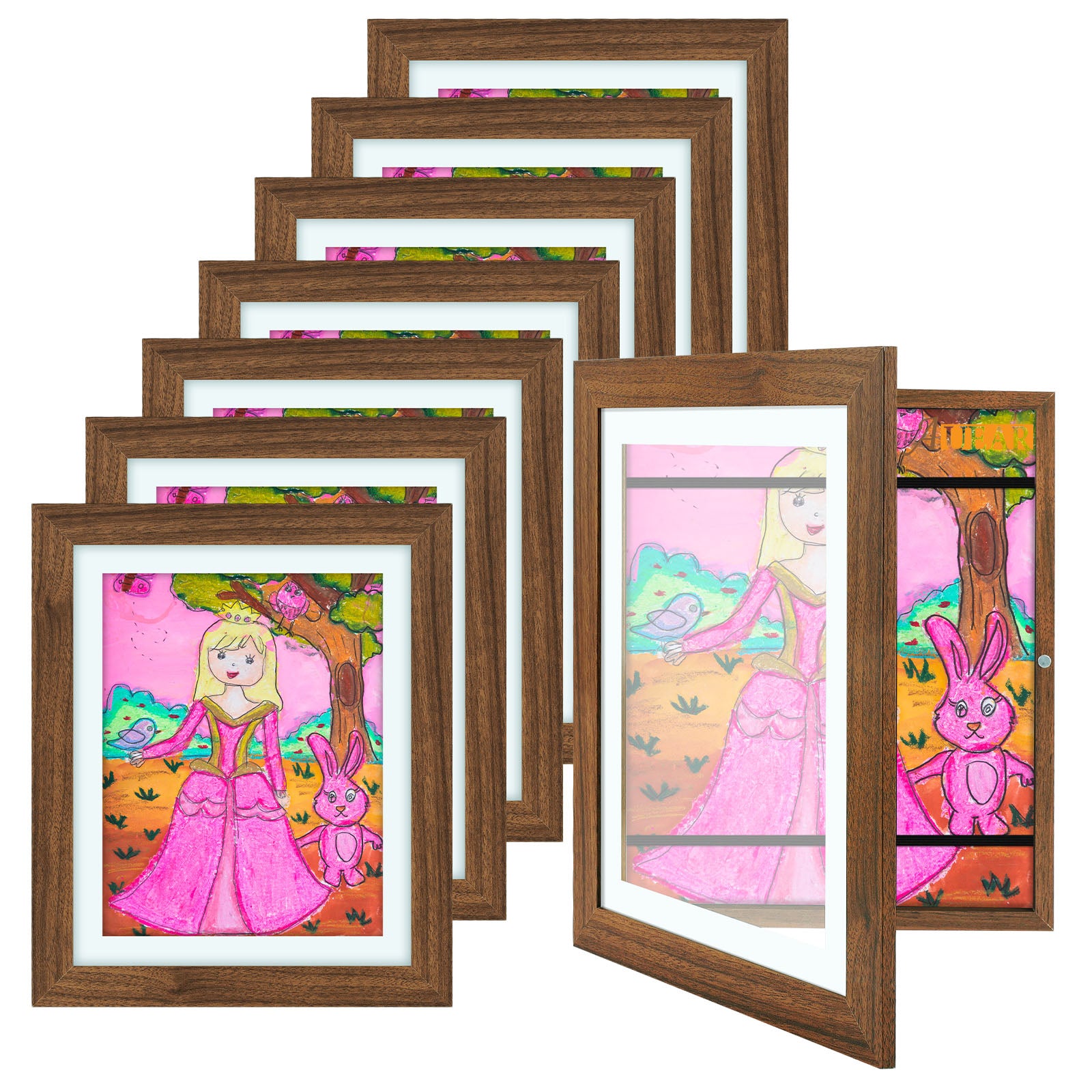 10x12.5 Kids Art Frames(8 Pack) Coffee Picture Frame GSA