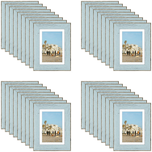36 Pack/5x7 Matted to 4x6/Blue
