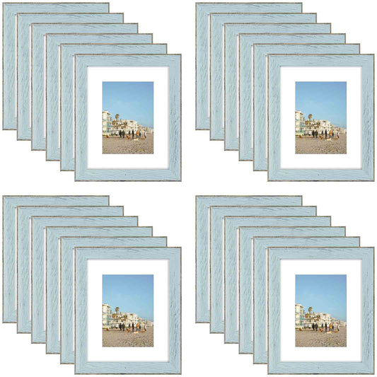 Clearance Picture Frame with White Mat and Plexiglass 0.47 Thickness