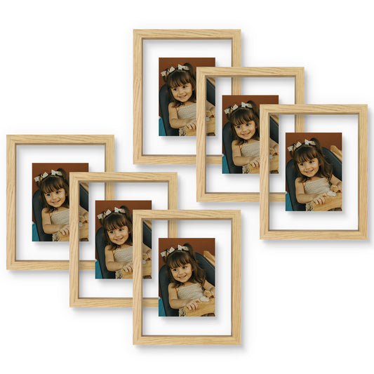 Golden State Art, Solid Wood Floating Picture Frame ¨C 8.5x11, 11x14, 12x16 with Real Glass