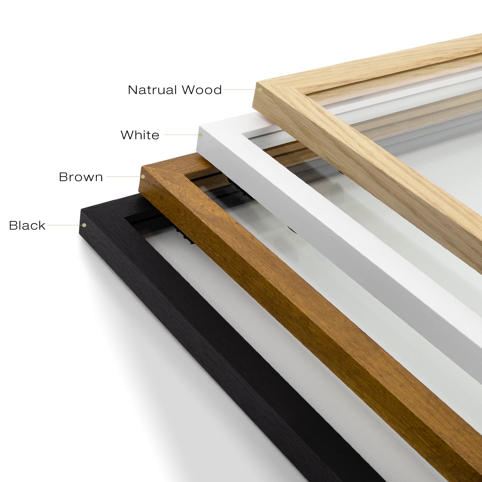 Golden State Art, Solid Wood Floating Picture Frame ¨C 8.5x11, 11x14, 12x16 with Real Glass