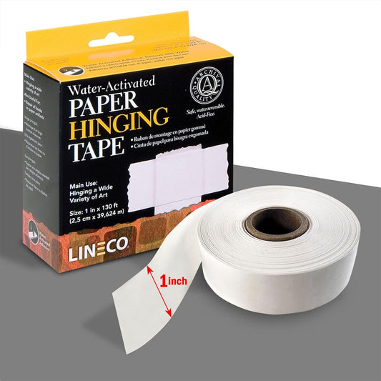 Lineco Water-Activated Paper Hinging Tape 1 Inch x130 Ft