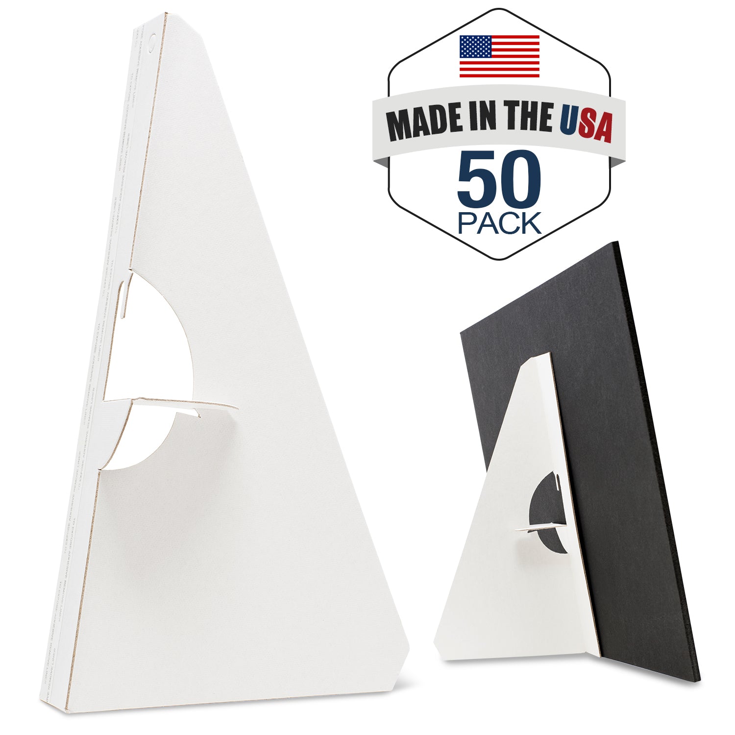 Single Wing White Self-Stick Easel Back, Pack of 50. 12 Inch Easel Back Golden State Art