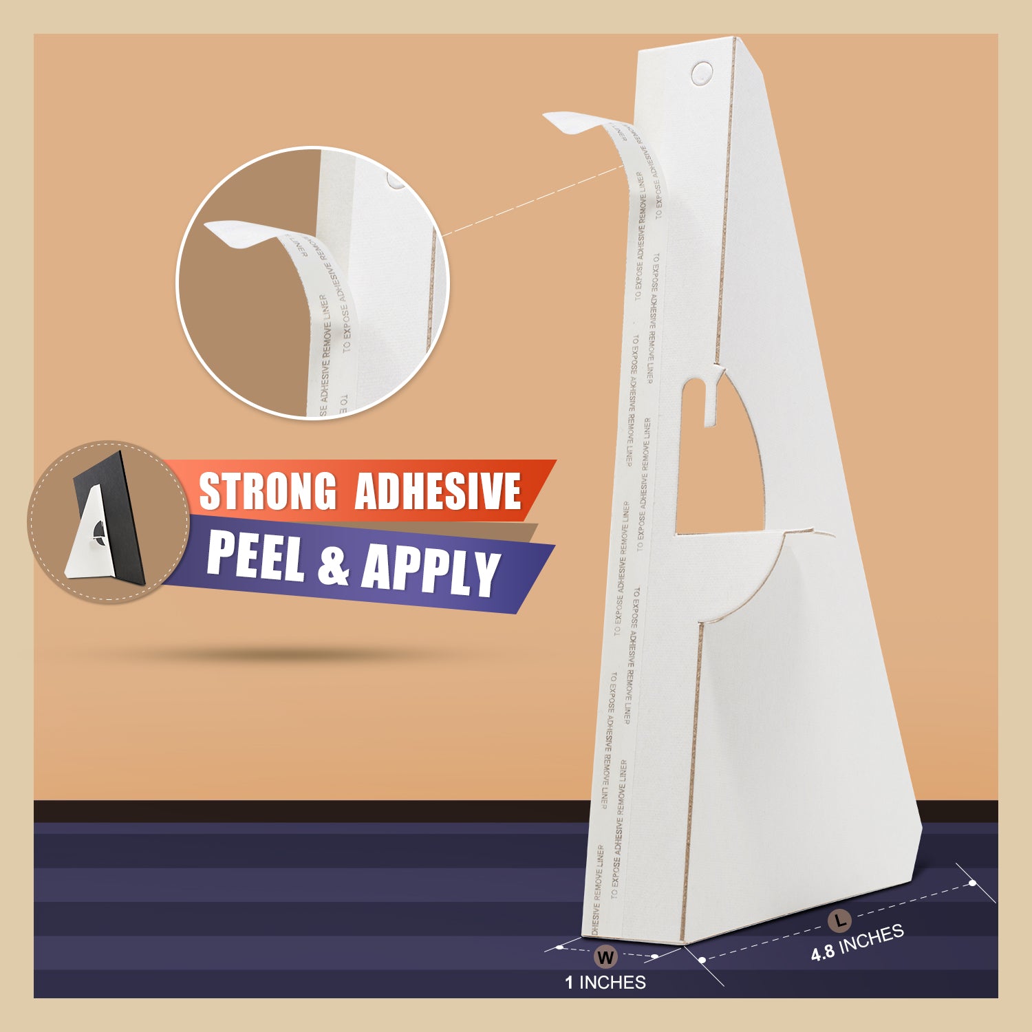 Single Wing White Self-Stick Easel Back, Pack of 50. Easel Back Golden State Art