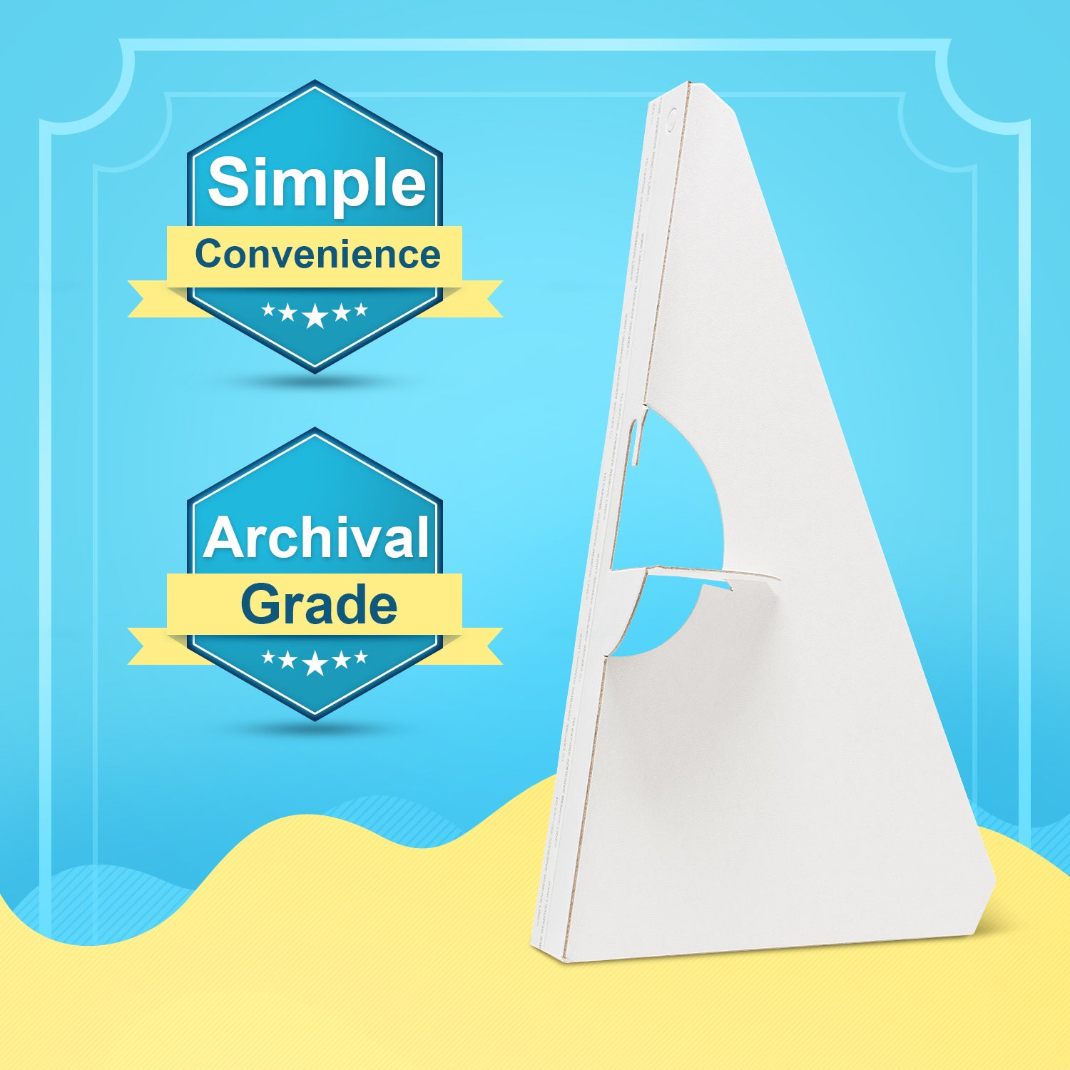 Single Wing White Self-Stick Easel Back, Pack of 50. Easel Back Golden State Art