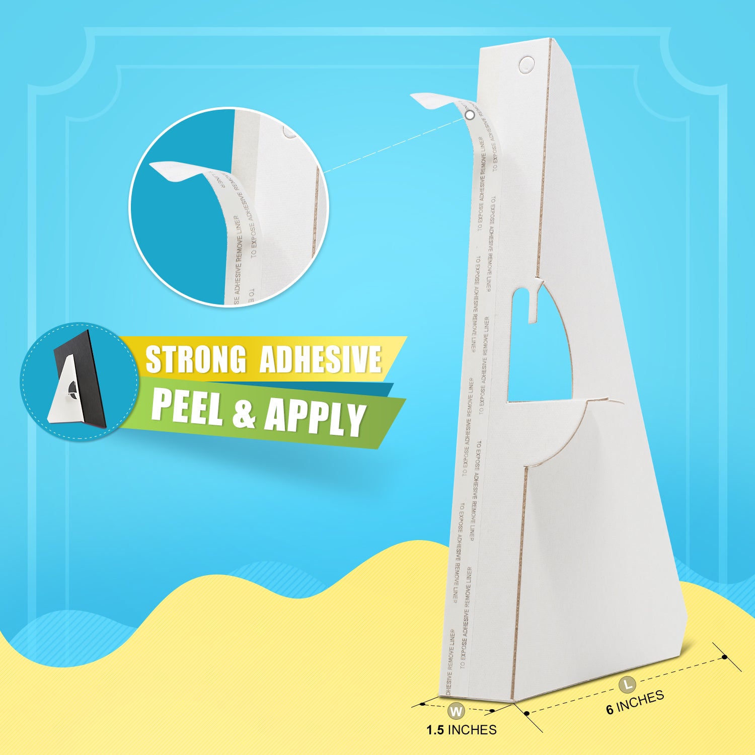 Single Wing White Self-Stick Easel Back, Pack of 50. Easel Back Golden State Art